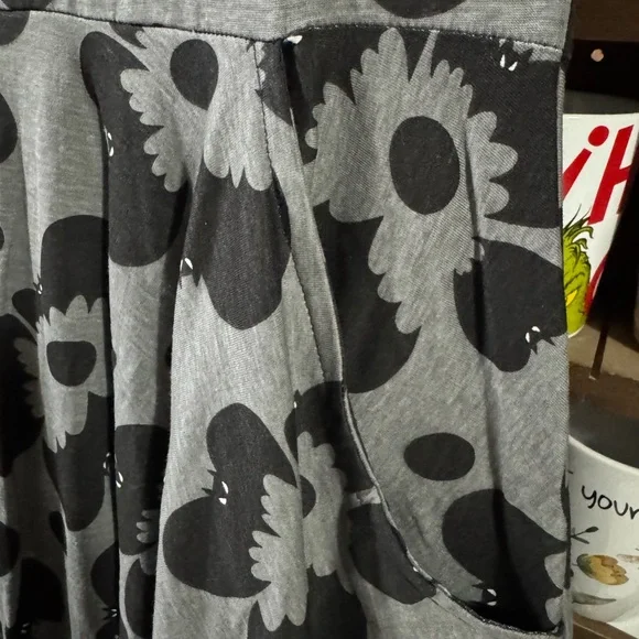 Women’s Svaha Small Halloween gray with black bats print dress NWT 100% cotton - Picture 4 of 6